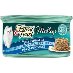 NWT Fancy Feast Tuna Medleys Cat Food 3 Flavors Mix Case of 12 Cans